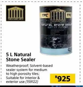 Builders Warehouse 5 l natural stone sealer offer