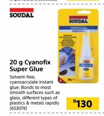 Builders Warehouse 20 g cyanofix super glue offer