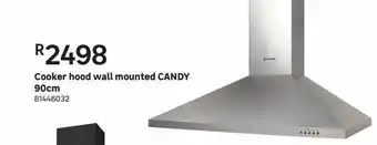 Cooker hood wall mounted candy 90cm