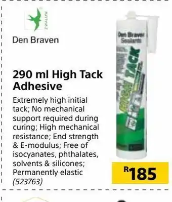 Builders Warehouse 290 ml high tack adhesive offer