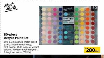 Builders Warehouse 80-piece acrylic paint set offer
