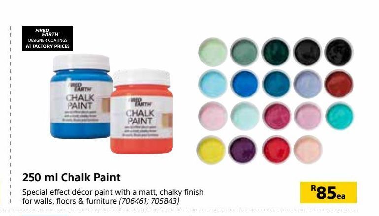 250 ml chalk paint offer at Builders Warehouse