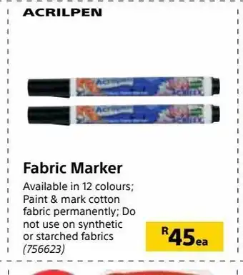 Builders Warehouse Fabric marker offer