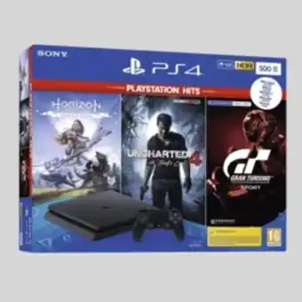 Sportscene Playstation 4 500gb with 3m+gt sport+horizon zero dawn+uncharted 4 offer