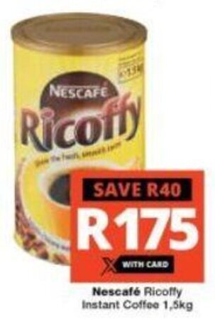 Checkers Nescafé Ricoffy Instant Coffee 1,5kg offer