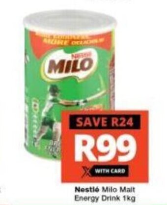 Checkers Nestlé Milo Malt Energy Drink 1kg offer