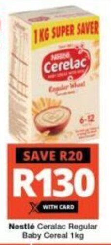 Checkers Nestlé Cerelac Regular Baby Cereal 1kg offer