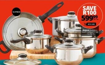 Checkers Majoré Stainless Steel Cookware Set 12-piece offer
