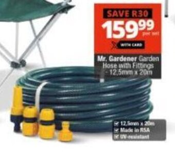 Checkers Mr. Gardener Garden Hose with Fittings 12.5mm x 20m offer
