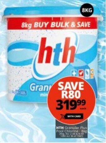 Checkers hth Granular+ Pool Chlorine 8kg offer