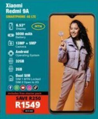 Checkers Xiaomi Redmi 9A Smartphone 4G LTE offer