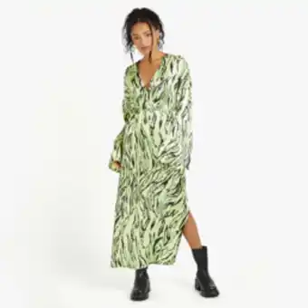 Women's chartreuse tiger print dress