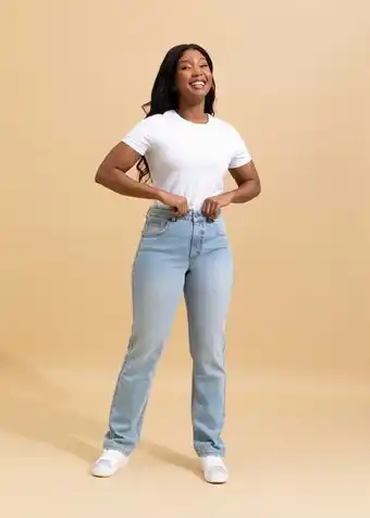 Woolworths Extra length high rise straight leg jeans offer