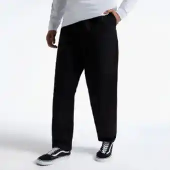 Sportscene Vans men's baggy tapered black pants offer