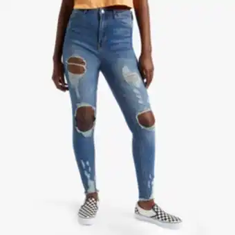 Sportscene Redbat women's medium wash high rise supper skinny jeans offer