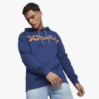 Sportscene Puma men's classic 70s blue hoodie offer