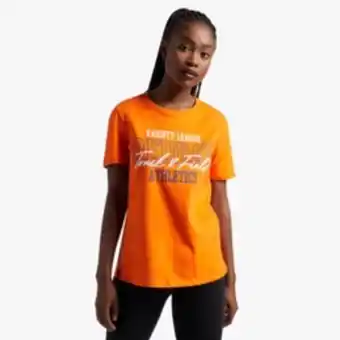 Sportscene Redbat athletics women's orange t-shirt offer