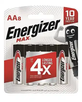 Cape Union Mart Energizer max aa batteries (8 pack) offer