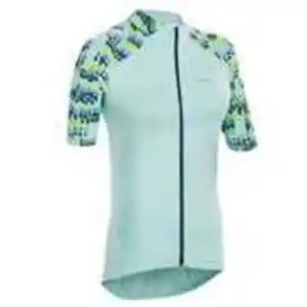 Women's cycling short-sleeved jersey 500 - mint glow