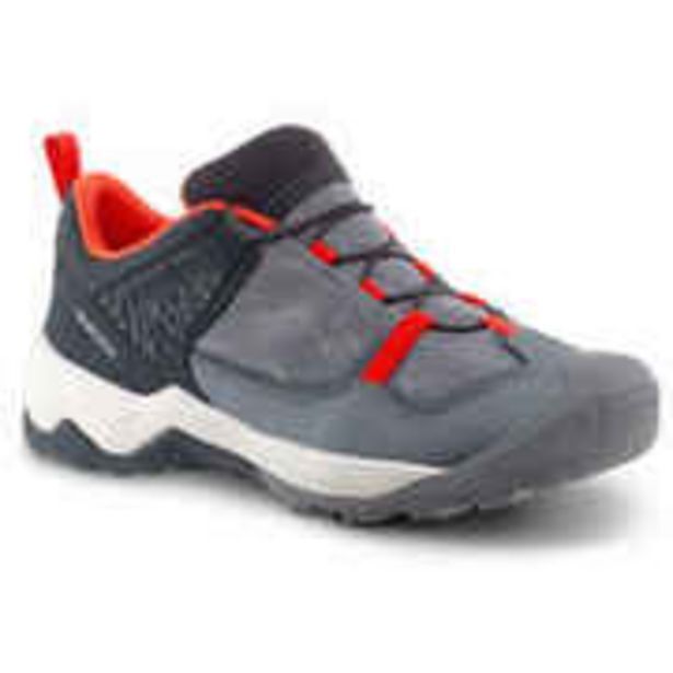 Children's hiking boots with quick lacing system size 2½ to 5 grey