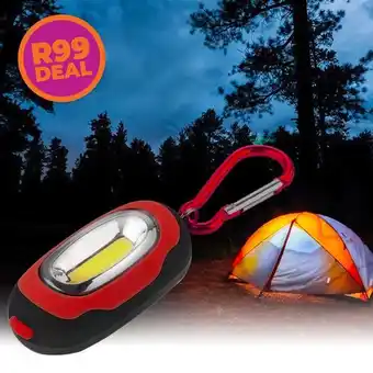 OneDayOnly Red carabiner light with 6 cob led offer