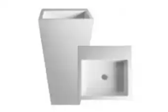 Bathroom Bizarre Edith 910 pillar basin nth -pearl white 500*500*910mm (swmbas53pw) offer