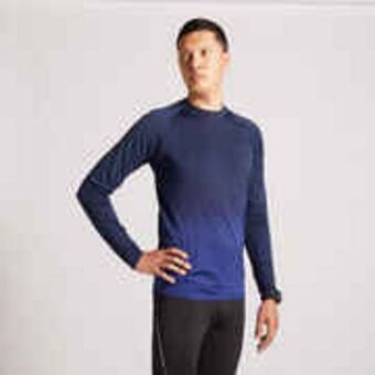 Decathlon Kiprun care men's long-sleeved running t-shirt blue offer