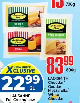 Elite Cash & Carry Ladismith Cheddar / Gouda / Mozzarella / White Cheddar 800g offer