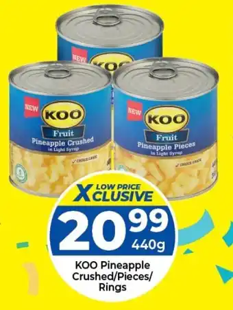 Elite Cash & Carry Koo Pineapple Crushed / Pieces / Rings 440g offer