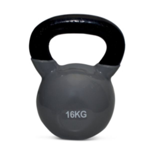 Medalist 16kg grey vinyl dipped kettlebells offer at Totalsports