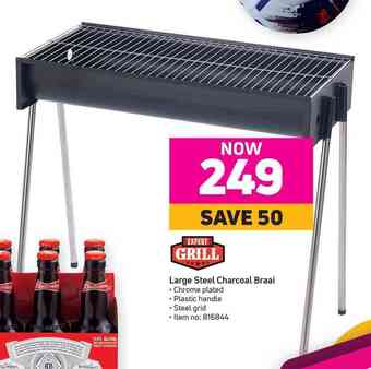 Game Expert grill large steel charcoal braai offer