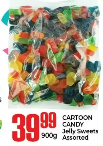 Elite Cash & Carry Cartoon Candy Jelly Sweets assorted 900g offer