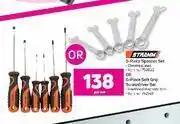 Game Stramm 5 piece spanner set or 6 piece soft grip screwdriver set-per set offer