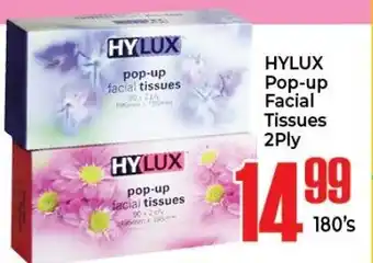 Elite Cash & Carry Hylux Pop-Up Facial Tissues 180's offer