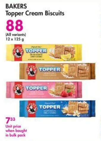 Makro Bakers Topper Cream Biscuits all variants 12 x 125g offer