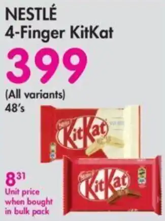 Makro Nestlé 4-Finger KitKat all variants 48's offer