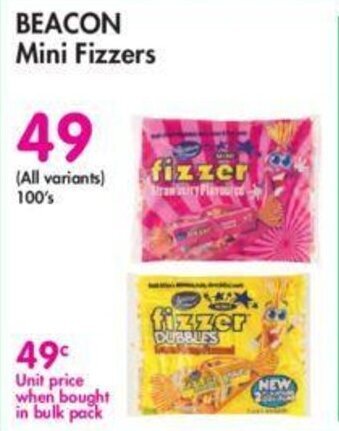 Makro Beacon Mini Fizzers all variants 100's offer