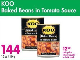 Makro Koo Baked Beans in Tomato Sauce 12 x 410g offer
