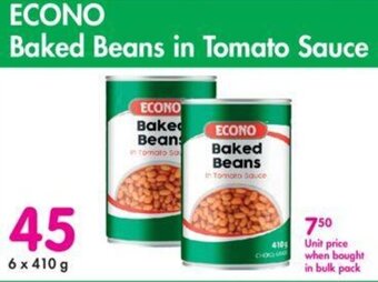 Makro Econo Baked Beans in Tomato Sauce 6 x 410g offer