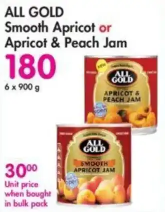 Makro All Gold Smooth Apricot or Apricot & Peach Jam 6 x 900g offer