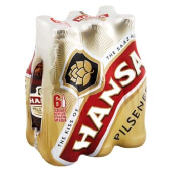Hansa pilsener bottles 6 x 330ml