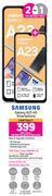 Game 2 x samsung galaxy a23 4g smartphone-on 1gb red top up core more data + on promo 70 offer