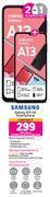 Game 2 x samsung galaxy a13 4g smartphone-on 1gb red top up core more data + on promo 70 offer