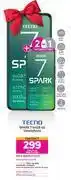 Game 2 x tecno spark 7 64gb 4g smartphone-on red flexi 130 + on promo 70 offer