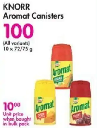 Makro Knorr Aromat Canisters all variants 10 x 72 / 75g offer