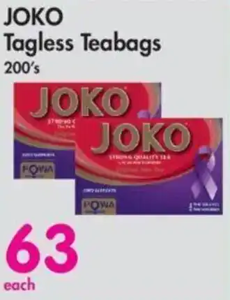 Makro Joko Tagless Teabags 200's offer