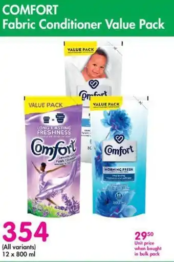 Makro Comfort Fabric Conditioner Value Pack all variants 12 x 800ml offer