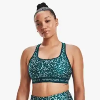 Totalsports Women's under armour blue cross mi aop bra offer