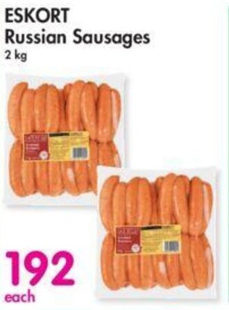 Makro Eskort Russian Sausages 2kg offer