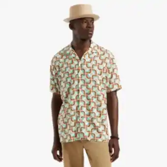 Mkm multicolour printed bold retro viscose shirt